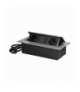 Gniazda meblowe wpuszczane w blat z płaskim frezowanym rantem, ładowarką USB i przewodem 1,5m, 2x2P+Z, 2xUSB (typ A+C 3,6A), srebrne Orno OR-GM-9035/G