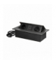 Gniazda meblowe wpuszczane w blat z płaskim frezowanym rantem, ładowarką USB i przewodem 1,5m, 2x2P+Z, 2xUSB (typ A+C 3,6A), grafitowe Orno OR-GM-9035/GR
