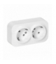 ToDo Gniazdo podwójne 2x2P+Z, 16A/230VAC, IP20,Schuko,Białe 10 sztuk Orno OR-OE-7206(GS)/W/10