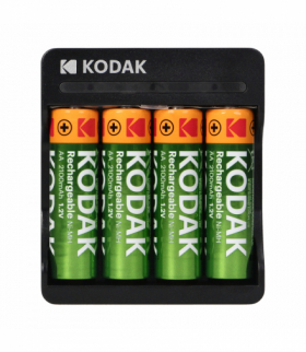 Ładowarka USB fast charger, 4xAA + 4 szt. akumulatorków AA 2100mAh Kodak 30424265