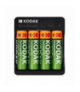 Ładowarka USB fast charger, 4xAA + 4 szt. akumulatorków AA 2100mAh Kodak 30424265