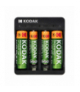 Ładowarka USB charger, 2xAA i 2xAAA + 2 szt. akumulatorków AA 700mAh i 2 szt. Akumulatorków AAA 350mAh Kodak 30424289