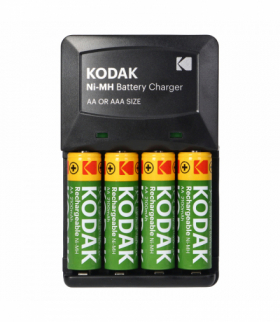 Ładowarka K620, 4xAA lub AAA + 4 szt. akumulatorków AA 2100mAh Kodak 30944725