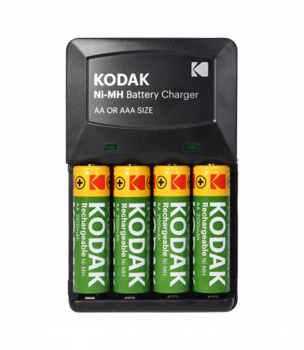 Ładowarka K620, 4xAA lub AAA + 4 szt. akumulatorków AA 2100mAh Kodak 30944725