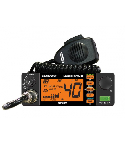 Radio CB HARRISON II ASC AM/FM 12/24V NEW 2023 PRESIDENT LXCB205