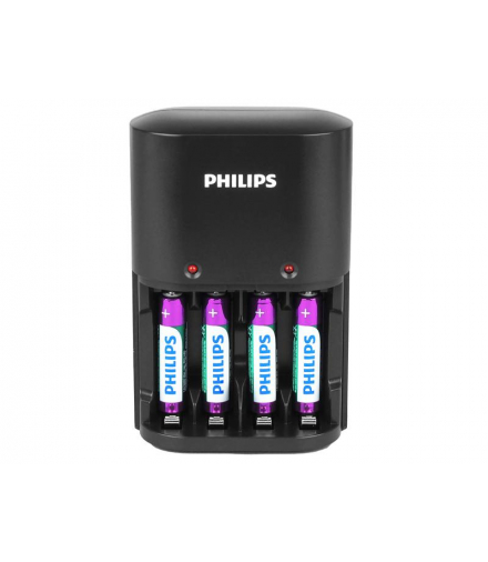Ładowarka do akumulatorków + 4 x AAA, 800mAh SCB1450NB Philips LXSCB1450