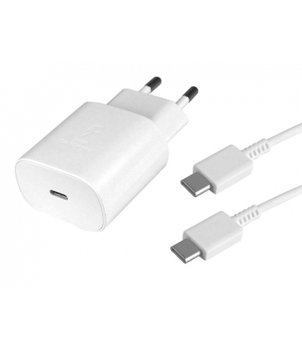 ŁADOWARKA SIECIOWA USB-C TYP-C 3A BIAŁA DO SAMSUNG EP-TA800 + DG977 SUPER FAST CHARGING 3000mA QUICK LAMEX LX26161
