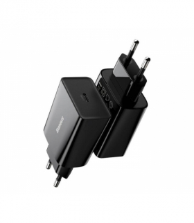 Ładowarka sieciowa Baseus Speed Mini Quick Charger, USB-C, PD, 3A, 20W (czarna). Baseus LXROB37