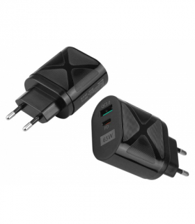 ŁADOWARKA SIECIOWA VEGA 65W GAN PD USB/PD SUPER CHARGER LAMEX LX032125