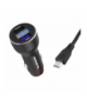 Ładowarka samochodowa Somostel SMS-A89 Quick Charger 3.0, 2 x USB, 5 A, 30 W, miernik + kabel Micro USB, czarna. LAMEX LXSMSA89