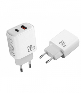 Ładowarka sieciowa CE12 PD QC 3.0 20W 1xUSB 1xUSB-C biała XO LXCE12