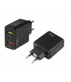 Ładowarka sieciowa PD+ 2xUSB QUICK CHARGER QC 3.0 30W, czarna LAMEX LX10236C