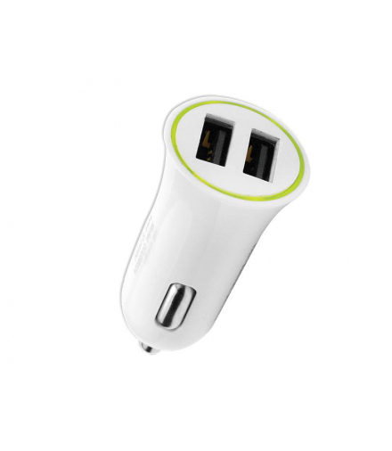 Ładowarka samochodowa LTC 2 x USB, Car Charger, 12-24 V, 5 V / 2.1 A, biała LTC LXLAD13