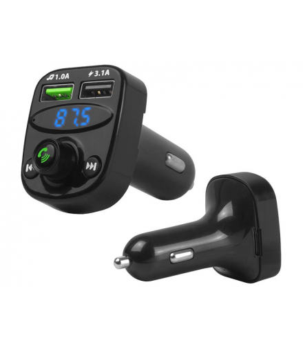 Transmiter FM, 12/24 V, MP3, Bluetooth 5.0 2 x USB (5V QC 3.1 A/5V 1.0 A), blue light LTC LXTR140