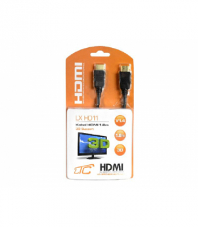 Kabel HDMI-HDMI, wtyki pozłacane, 19Pin + filtr, 1.8m Cu HQ LEXTON LXHD11