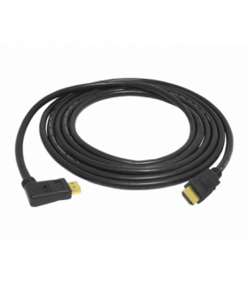 Kabel HDMI wtyk kątowo-prosty, 3m, Cu HQ. LEXTON LXHD60