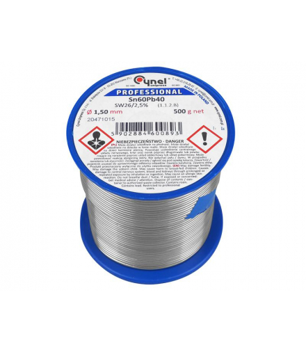 Cyna 1.50 500g Sn60Pb40. Cynel LX926.