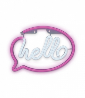 Neon LED HELLO róż biały Bat + USB FLNE15 TFO Forever Light RTV100232