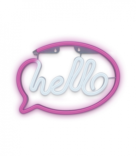 Neon LED HELLO róż biały Bat + USB FLNE15 TFO Forever Light RTV100232