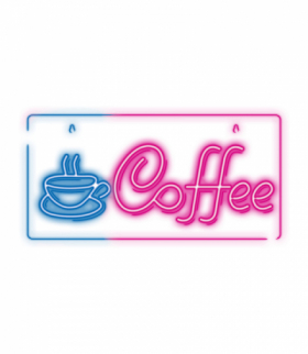 Neon PLEXI LED COFFEE niebieski róż NNE11 TFO Neolia RTV100272