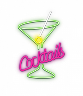 Neon PLEXI LED COCKTAILS róż zielony FPNE02X TFO Forever Light RTV100453