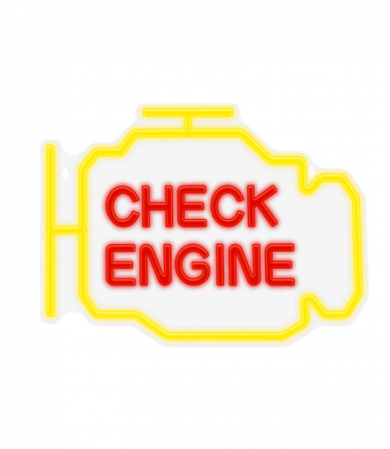 Neon PLEXI LED CHECK ENGINE żółto czerwony NNE21 TFO Neolia RTV100477