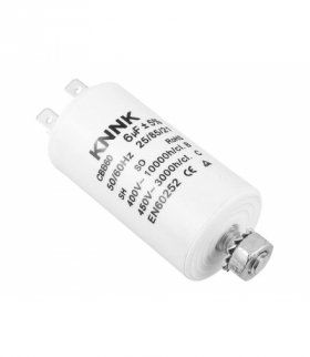 Kondensator silnikowy 6 uF / 450 VAC. LXKONN05