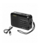Radio prznośne MK-140 wyświetlacz,USB,MicroSD,AUX z baterią BL-5C i kablem Micro USB czarne LAMEX LXMK140C