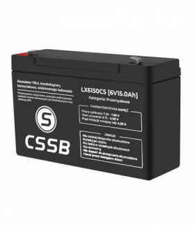 Akumulator bezobsługowy VRLA 6V 15Ah. LX6150CS
