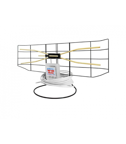 Antena DVB-T W1E siatkowa pokojowa, super mocna TV-MUX8 A116. LX0692
