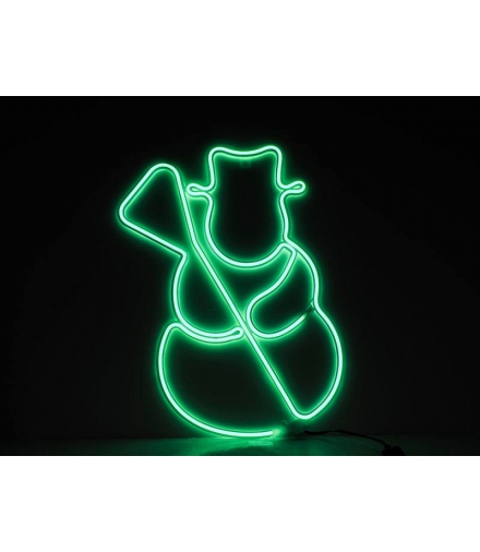 OZDOBA ŚWIĄTECZNA BAŁWAN ZIELONY NeonLED 230V LXLED089