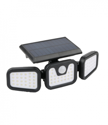 Lampa solarna LED SUNARI FLS-03 POTRÓJNA z czujnikiem 8W 600lm barwa zmina 2400mAh Li-Ion Telforceone RTV100324