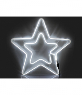 Ozdoba świąteczna gwiazda ZIMNY BIAŁY NeonLED, 230V LXLED036