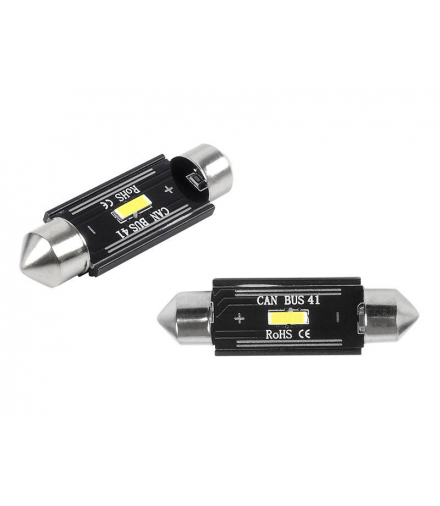 Żarówki LED CANBUS 1 x SMD, Amio UltraBright 1860, Festoon 41 mm White, 12 V/24 V. LX02444