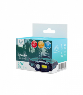Latarka czołowa LED Sporty XP-E 3W + COB 3W 160lm 1200mAh Li-Ion Forever Light RTV0800002