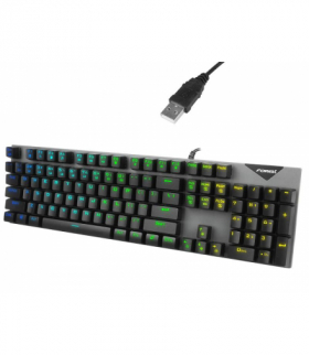 FOREV KLAWIATURA MECHANICZNA GAMING PODŚW. SZARA FV-Q302 LXFVQ302