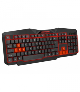 Esperanza klawiatura przewodowa gaming LED USB, Tirionos EGK201R, czerwona. LXEGK201R