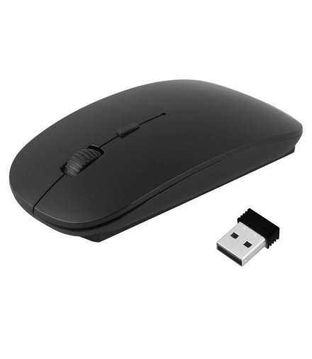 Mysz optyczna bezprzewodowa 4D SLIMFIT, czarna. LXPR28454