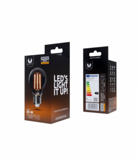 Żarówka LED Filament E27 A60 4W 230V 2000K 400lm COG dymiona Forever Light RTV0100014