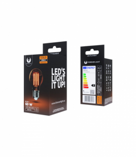 Żarówka LED Filament E27 A60 8W 230V 2700K 800lm COG złota Forever Light RTV0100019