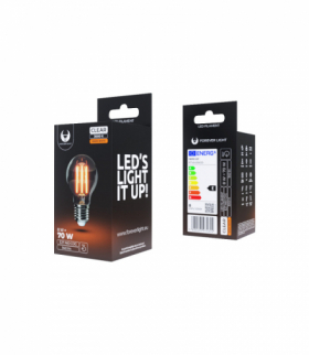 Żarówka LED Filament E27 A60 8W 230V 3000K 940lm COG przezroczysta Forever Light RTV0100020