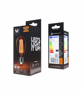 Żarówka LED Filament E27 ST64 8W 230V 2700K 840lm COG złota Forever Light RTV0100021