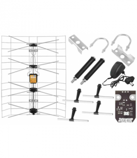 Antena TV siatkowa + wzmacniacz + zasilacz LX0799KPL