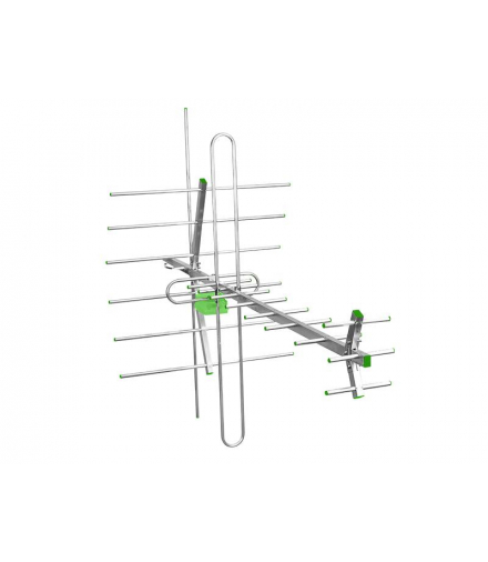 Antena DVB-T TURBO TV-MUX8 COMBO VHF/UHF polaryzacja pionowa (V) + symetryzator. LXDVBT30