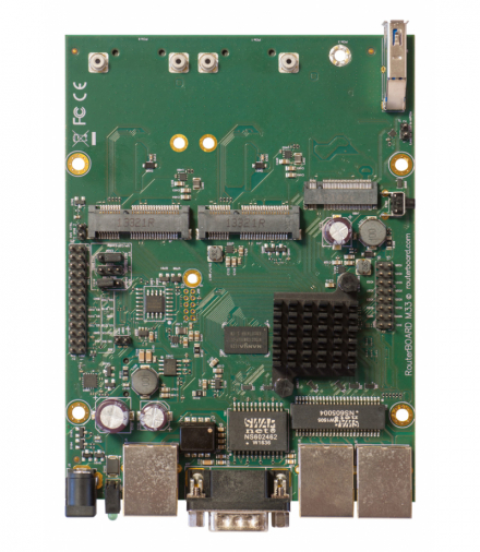 MikroTik RBM33G Router 3x RJ45 1000Mb/s, 2x miniPCI-e, 1x USB, 1x microSD, 1x M.2 MIKROTIK RBM33G