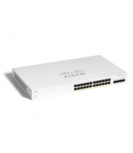 Cisco CBS220-24FP-4X Switch 24x RJ45 1000Mb/s PoE, 4x SFP+, Desktop, Rack, 382W CISCO CBS220-24FP-4X-EU