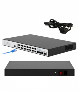 Extralink Hypnos Pro Switch 24x RJ45 1000Mb/s PoE, 4x SFP+, L3, zarządzalny, 450W EXTRALINK EX.30653