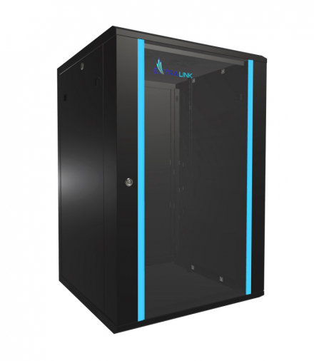 Extralink 18U 600x600 Czarna Szafa rack montowana na ścianie EXTRALINK EX.16880