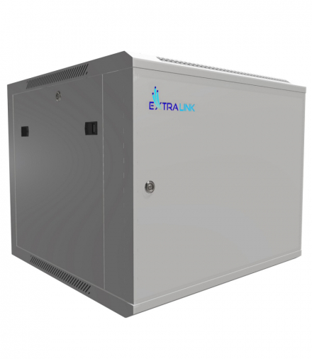 Extralink 9U 600x600 ASP Szara Szafa rack montowana na ścianie, drzwi blaszane pełne EXTRALINK EX.13025