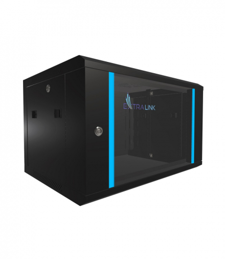 Extralink 6U 600x450 Czarna Szafa rack montowana na ścianie EXTRALINK EX.7225